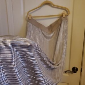 Lane Bryant 22W/24W Elegant Long Evening Wear Maxi Pleated A-Line Skirt